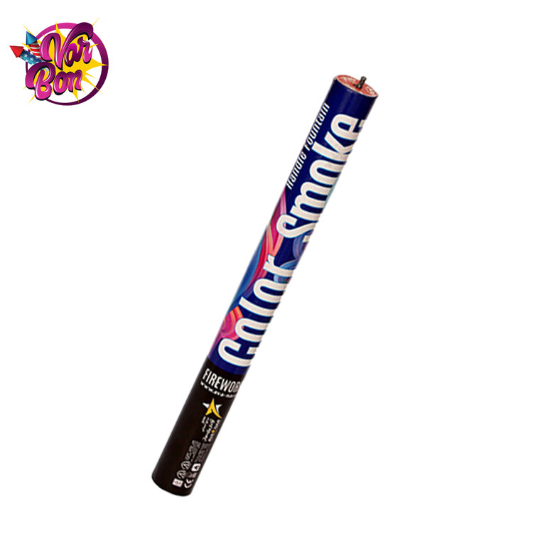 دود رنگی آبی و قرمز آتش بازی